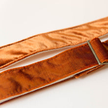 orange velvet vintage style guitar strap by Original Fuzz