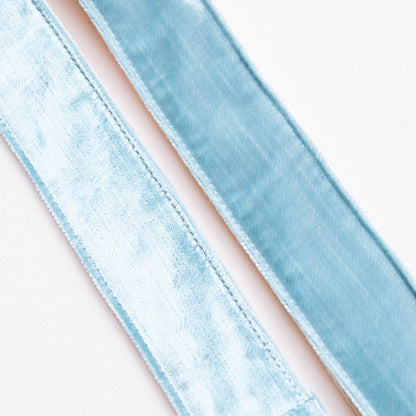 pale sky blue velvet guitar strap by original fuzz