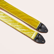 yellow green chartreuse velvet guitar strap by original fuzz