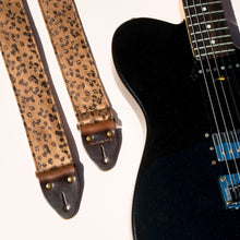 vintage golden leopard print guitar strap by Original Fuzz